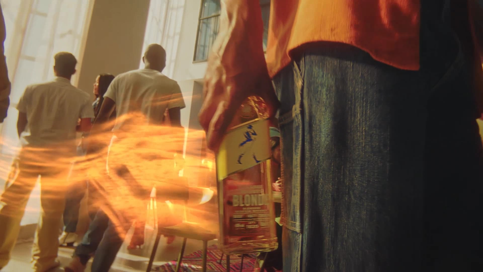 Light Streak Behind A Bottle FX