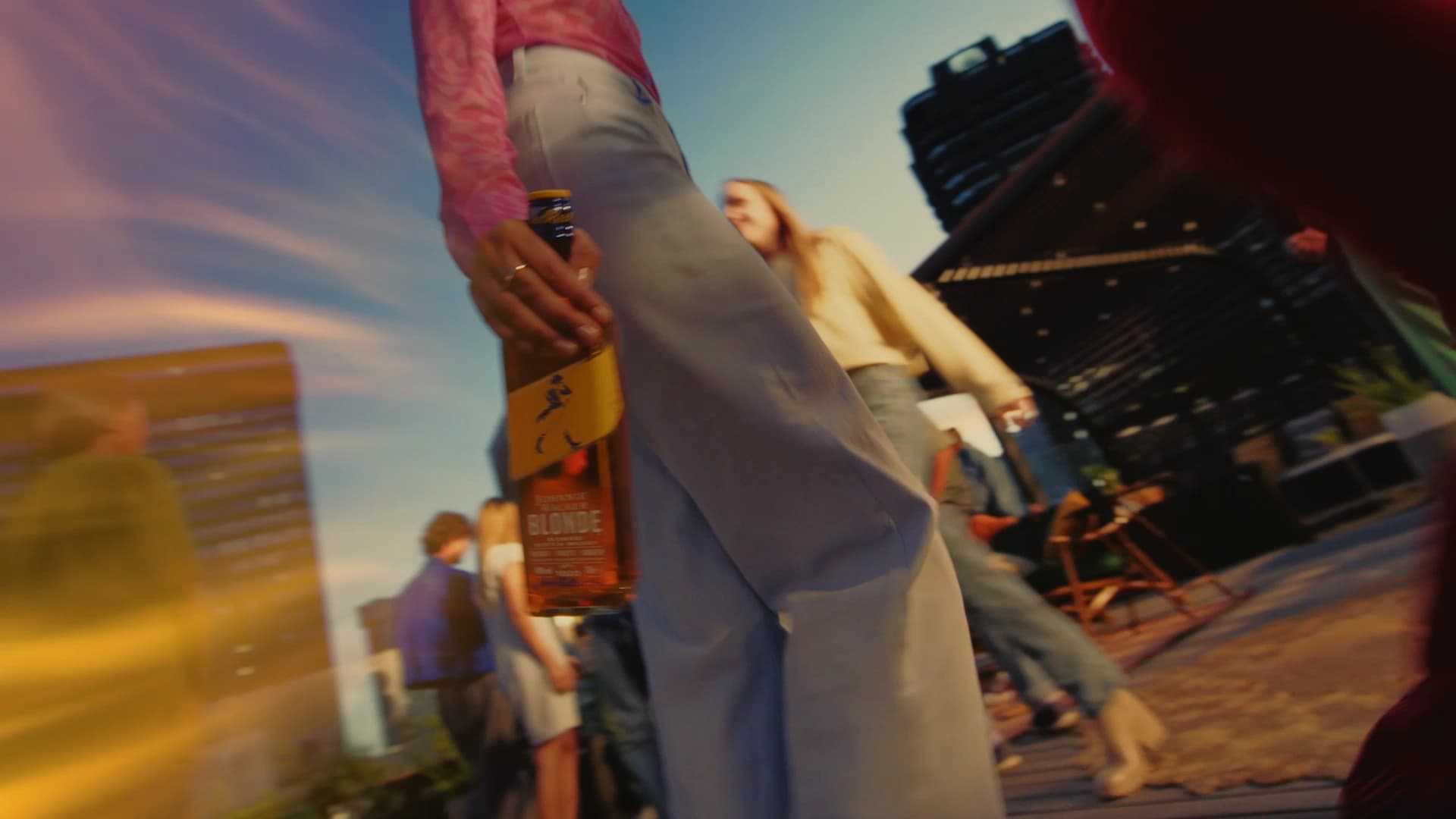 Light Streak Behind A Woman FX